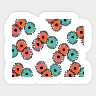 Abstract Poppy Design Sticker